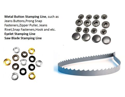 Linha de estampagem de botão de metal de alta velocidade