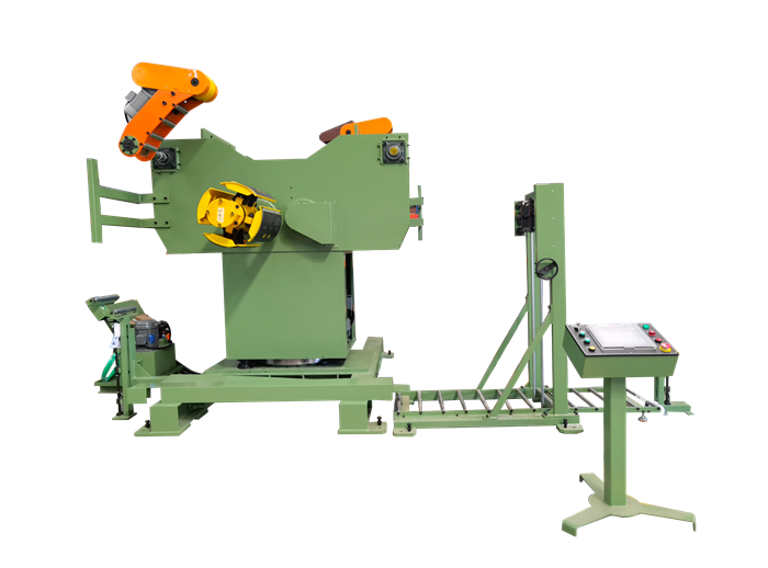 Máquina desbobinador hidráulico de cabeça dupla